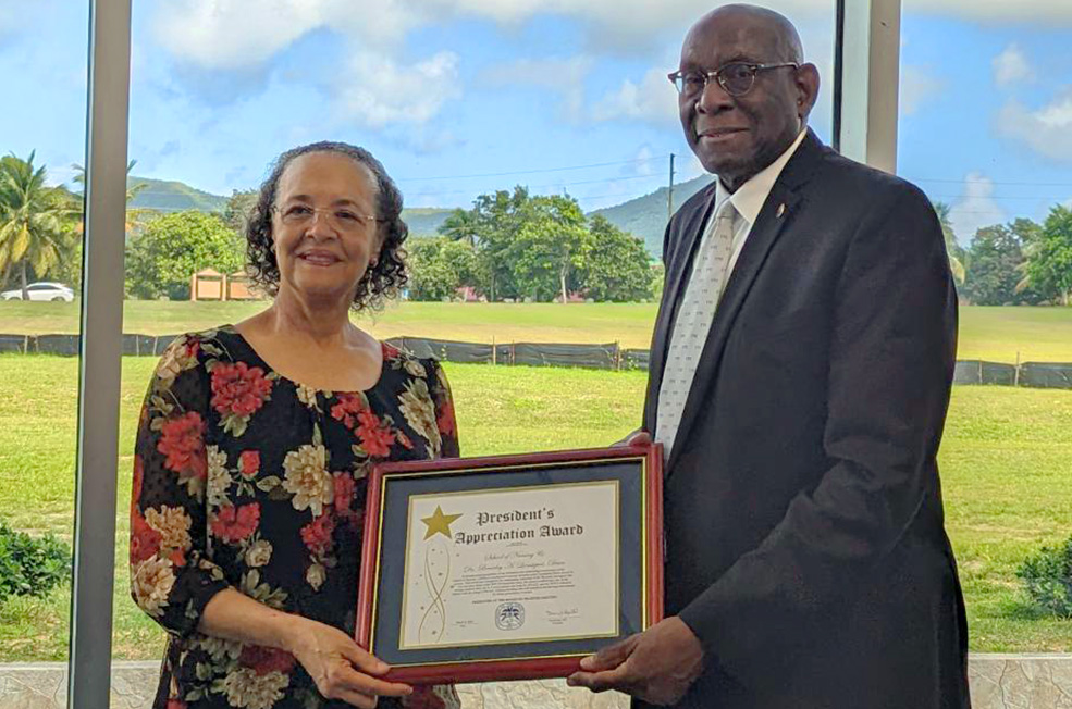 President's Appreciation Award bestowed upon Dr. Beverley Lansiquot