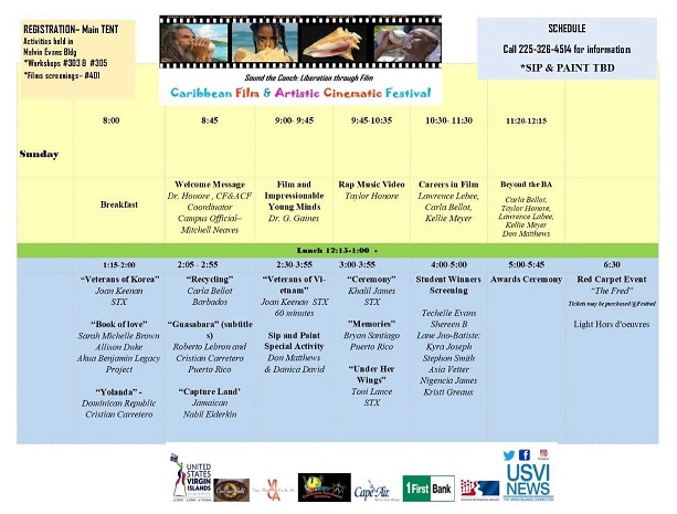 Film Festival Sunday Schedule
