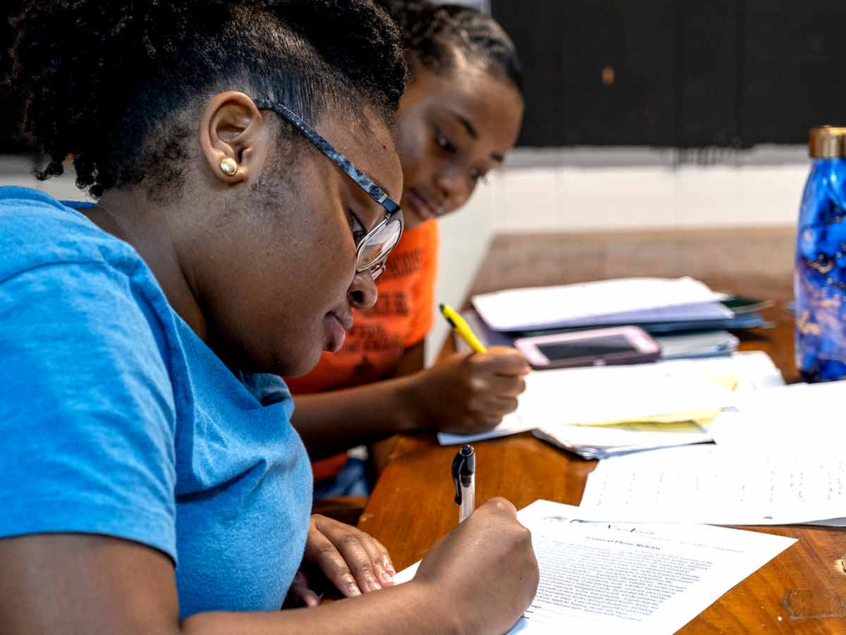 Students in class