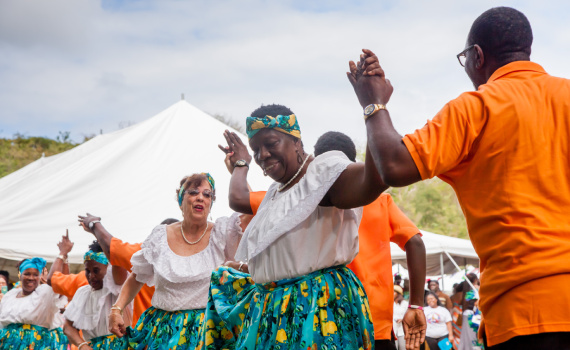 Traditional dancing on the Green