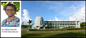 Photo of the UVI Research and Technology Park and its new Director Dr. Gillean Marcelle 