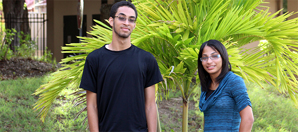 UVI students Lizbeth Carrasquillo and Ryan Shaw will attend classes this Fall on UVI Albert Sheen Campus on Saint Croix