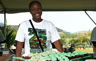 Brianna Hairston received the People's Choice award for her 25th Anniversary Cupcakes at Afternoon on the Green 2014