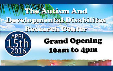 UVI Autism and Developmental Disabilities Center Research Center flyer