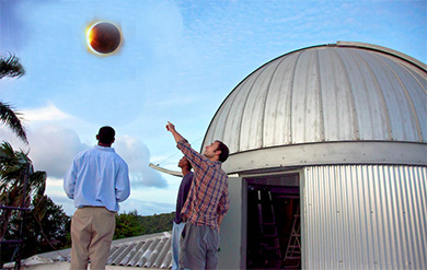 View of a Solar Eclispe from the University's Etelman Observatory
