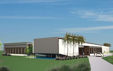 Rendering of the Simulation Center on the Albert A. Sheen Campus on St. Croix