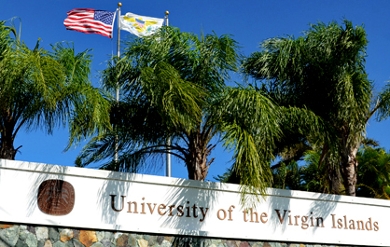 entrance sign at UVI