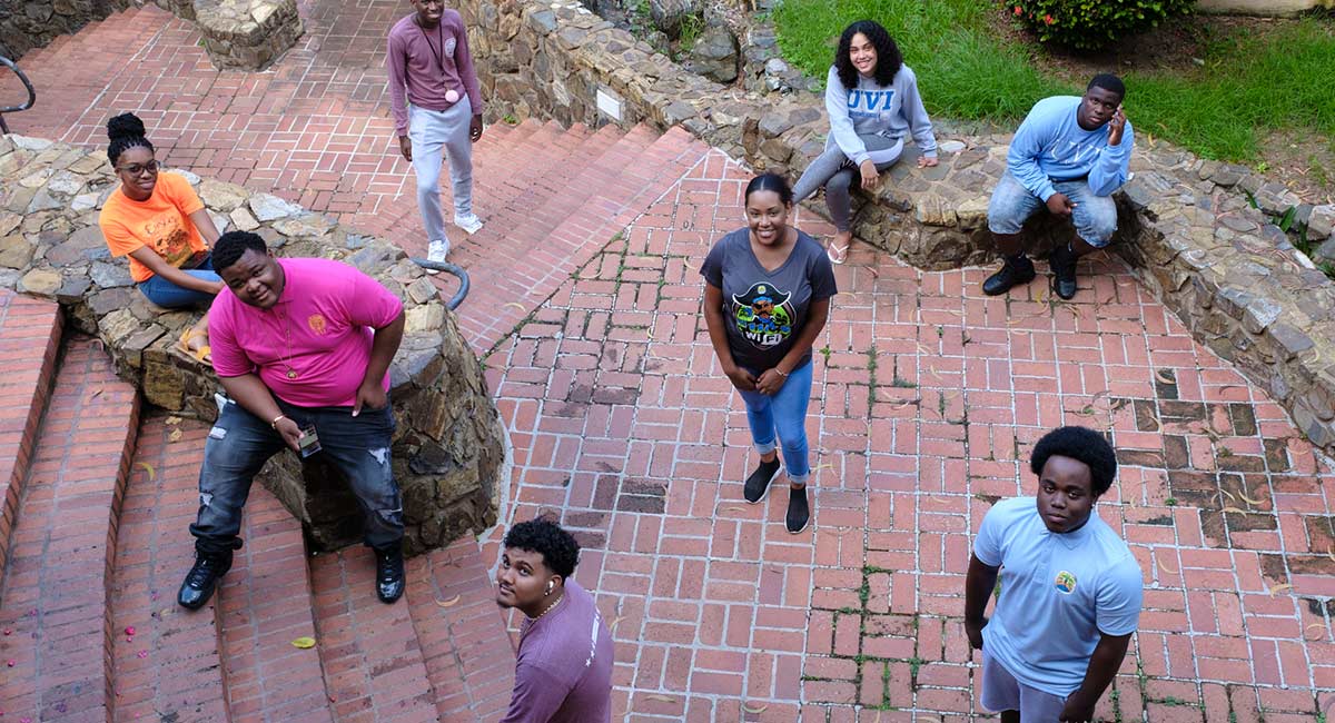 Students in Courtyard